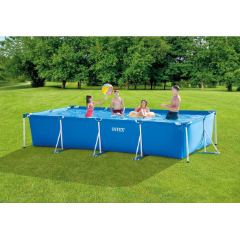 Intex Rectangular Shape Frame Swimming Pool Set For Adult, Blue, 4.5 m x 2.2 m x 0.84 m