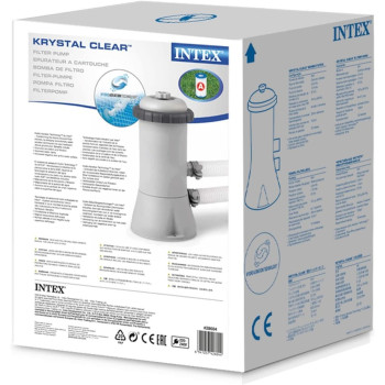 Intex 530 Gph 220-240 V Cartridge Pump Swimming Pool Filter, Gray, Medium, 28604
