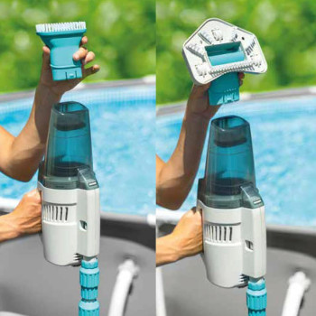 Intex Rechargeable Swimming Pool Sauger Vacuum Cleaner, White/Blue