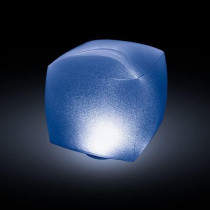 Intex Polyvinyl Chloride Cube Shape Floating Light LED, White/Teal/Purple/Blue