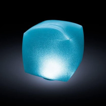 Intex Polyvinyl Chloride Cube Shape Floating Light LED, White/Teal/Purple/Blue