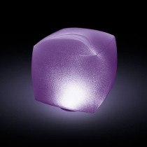 Intex Polyvinyl Chloride Cube Shape Floating Light LED, White/Teal/Purple/Blue