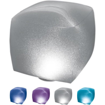 Intex Polyvinyl Chloride Cube Shape Floating Light LED, White/Teal/Purple/Blue