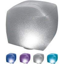 Intex Polyvinyl Chloride Cube Shape Floating Light LED, White/Teal/Purple/Blue
