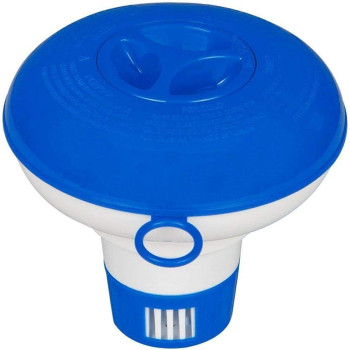 Intex Swimming Pool And Spa Floating Chemical Dispenser Bromine And Chlorine, Blue/White, 29040
