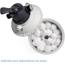 Intex Fiber Ball Filtration Media For Sand Filter Pumps 500g, White, 29045