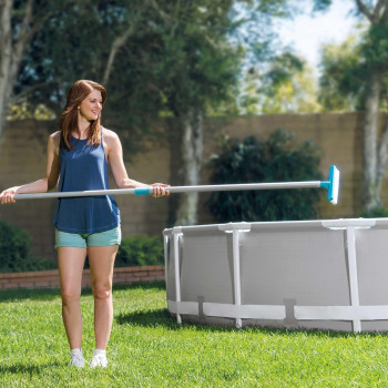 Intex Ak Sport Straight Wall Brush For Swimming Pool Cleaning, Blue