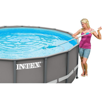 Intex Auction Telescopic Aluminum For Cleaning Swimming Pool, Silver, 279 cm, 29055