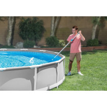 Intex Round Shape Aluminium Deluxe Cleaning Kit For Swimming Pool Cleaning, Gray/Blue