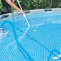 Intex Swimming Pool Plastic Deluxe Vacuum Hose, Light Blue, 38mm x 7.6m, 29083