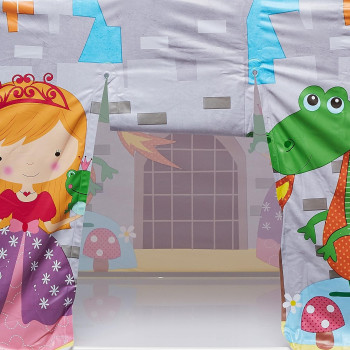 Intex Vinyl Cottage Theme Animal Jungle Tent For Kids, Multicolour