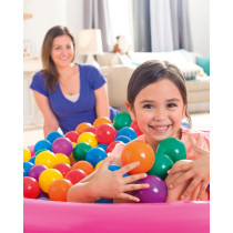 Intex Set Of 100 Coloured Plastic Balls For Kids, ‎49600NP