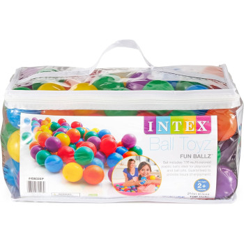 Intex Plastic Small Fun Balls For 2 Years And Above Kids, Multicolour, 49602