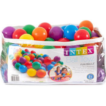Intex Plastic Small Fun Balls For 2 Years And Above Kids, Multicolour, 49602