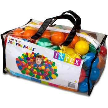 Intex Plastic Fun Balls For Kids, Multicolour, 100 Pieces