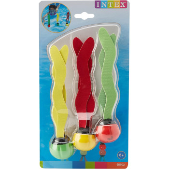 Intex Underwater Swimming/Diving Pool Sinking Toy Fun Balls For Kids 3 Pack, Multi-Colour