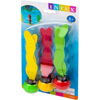 Intex Underwater Swimming/Diving Pool Sinking Toy Fun Balls For Kids 3 Pack, Multi-Colour