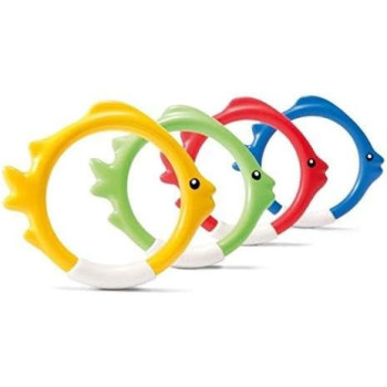 Intex Underwater Fish Dive Rings, 4 Pcs, Multicolour, 55507