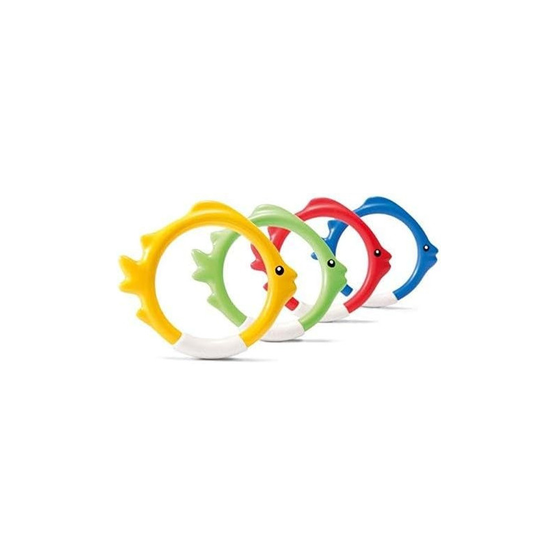 Intex Underwater Fish Dive Rings, 4 Pcs, Multicolour, 55507
