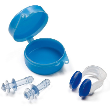 Intex The Wet Set Ear Plugs And Nose Clip Combo Set For Swimming, Blue, 55609