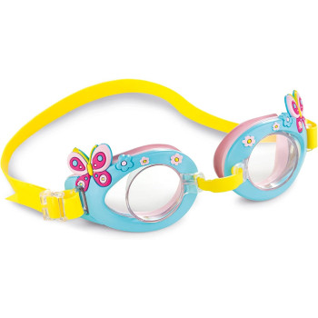 Intex Fun Kids Swimming Goggles For Kids, Assorted Colors, 55610