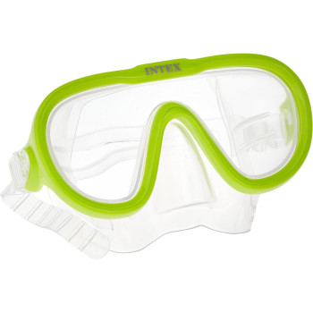 Intex Adventurer Snorkel Mask Swim Set Swimming Pool Goggles, Green/Clear