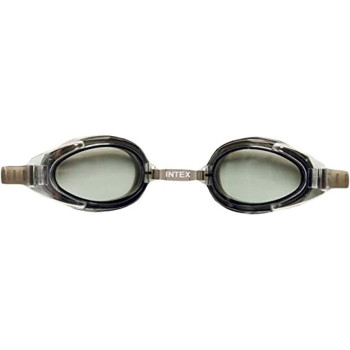 Intex Adjustable Polycarbonate Water Sport Swimming Goggles, Black/Clear, 55685