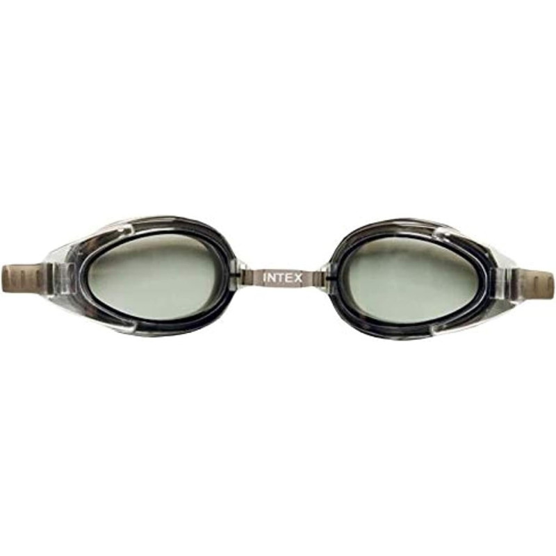 Intex Adjustable Polycarbonate Water Sport Swimming Goggles, Black/Clear, 55685
