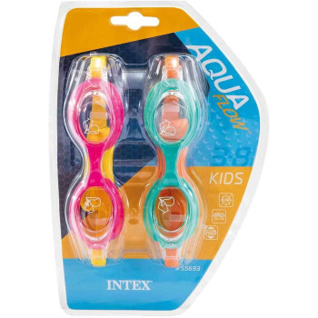 Intex Polycarbonate Silicone Swimming Goggles For Children, Multicolour, 55693