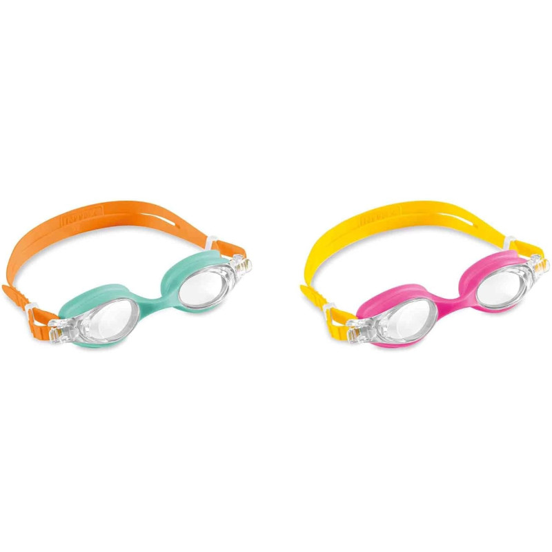 Intex Polycarbonate Silicone Swimming Goggles For Children, Multicolour, 55693