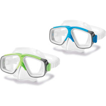 Intex Dual Lens Surf Rider Swim Mask For Adult, Green/Blue, 55975