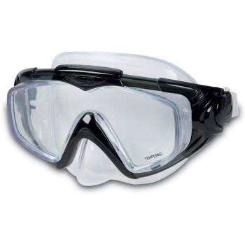 Intex Medium Silicone Aqua Pro Swimming Pool Sports Masks, Black, 55981