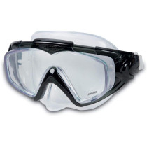 Intex Medium Silicone Aqua Pro Swimming Pool Sports Masks, Black, 55981