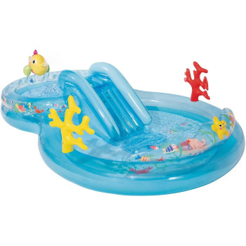 Intex Under The Sea Play Center For Kids Inflated Size, 3.10m x 1.93m x 71cm, Multicolour, 56143