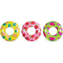 Intex Fruits Polyvinyl Chloride Inflatable Swimming Pool Float 42 Inch, Multicolour