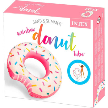 Intex Outdoor Play Sand And Summer Rainbow Donut Tube, Multi-Colour, 56265