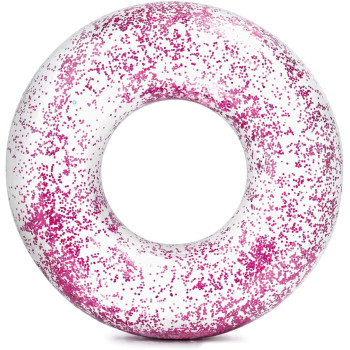 Intex Transparent Glitter Tube Inflatable Swimming Pool Float Raft Ring