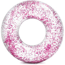 Intex Transparent Glitter Tube Inflatable Swimming Pool Float Raft Ring