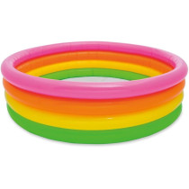 Intex Sunset Glow Inflatable Paddling Swimming Pool For Kids, Rainbow