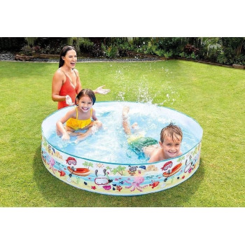 Intex Under The Palmtrees Snapset Round Shape Swimming Pool For Kids, Multicolour