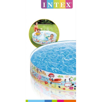 Intex Under The Palmtrees Snapset Round Shape Swimming Pool For Kids, Multicolour