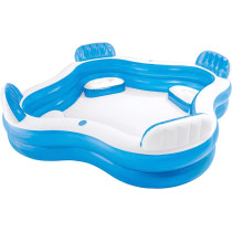 Intex Swim Center Family Lounge Swimming Pool, Blue/White, 56475