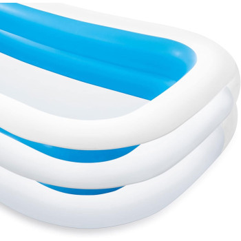 Intex Swim Center Inflatable Family Swimming Pool, White/Blue, 56483Np