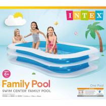 Intex Swim Center Inflatable Family Swimming Pool, White/Blue, 56483Np