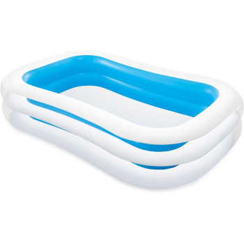 Intex Swim Center Inflatable Family Swimming Pool, White/Blue, 56483Np