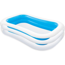 Intex Swim Center Inflatable Family Swimming Pool, White/Blue, 56483Np