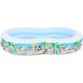 Intex Swim Center Inflatable Paradise Seaside Swimming Pool, Multicolour, 56490
