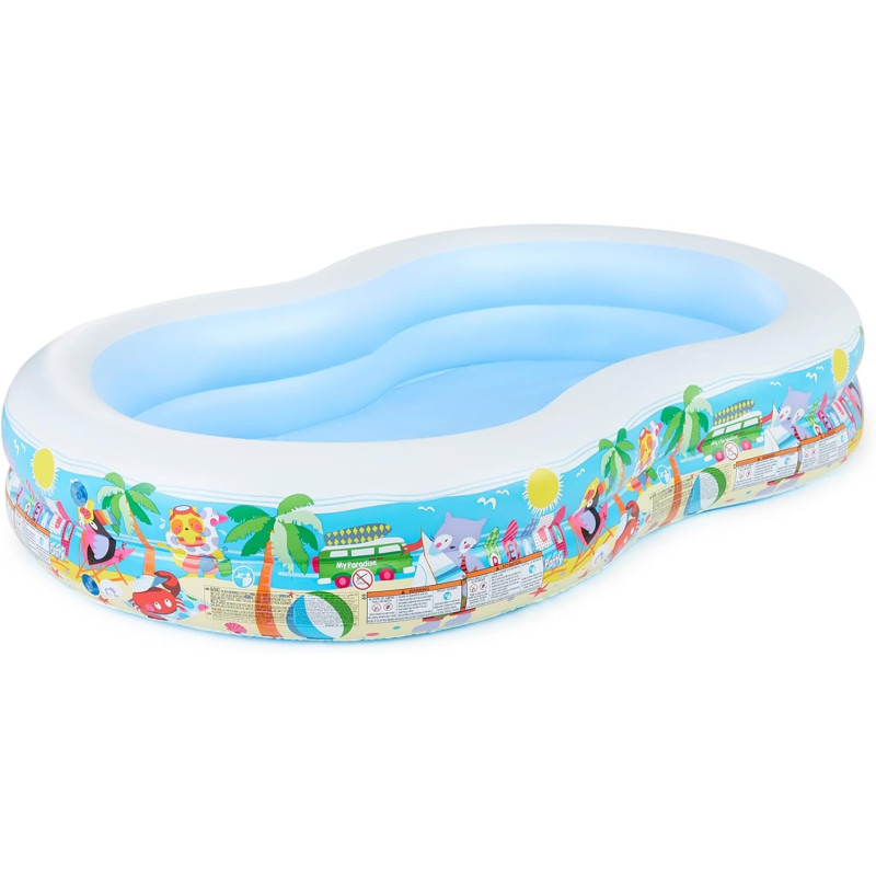 Intex Swim Center Inflatable Paradise Seaside Swimming Pool, Multicolour, 56490