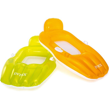 Intex Chill And Float Lounges For Unisex-Adult, Green/Orange, 56805EU