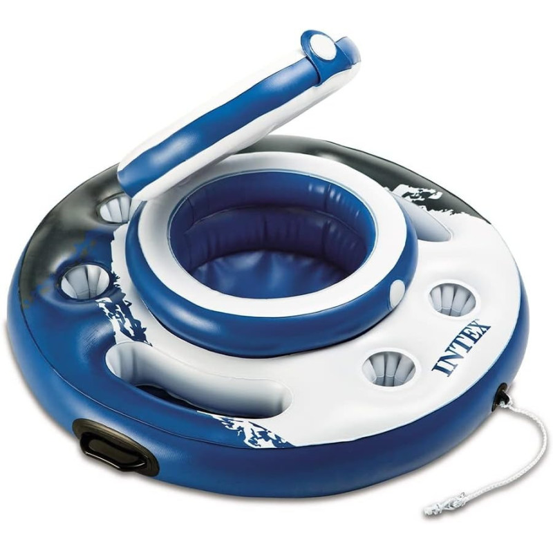 Intex Polyvinyl Chloride Mega Chill Inflatable Floating Cooler, Multicolour